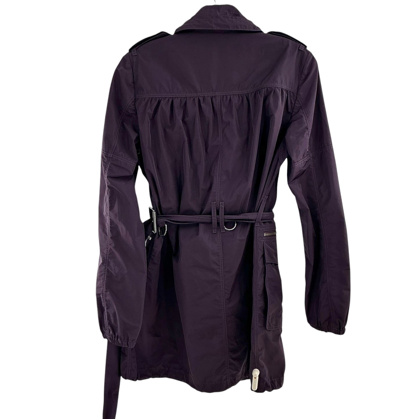 Burberry Brit Purple Belted Trench Coat Jacket