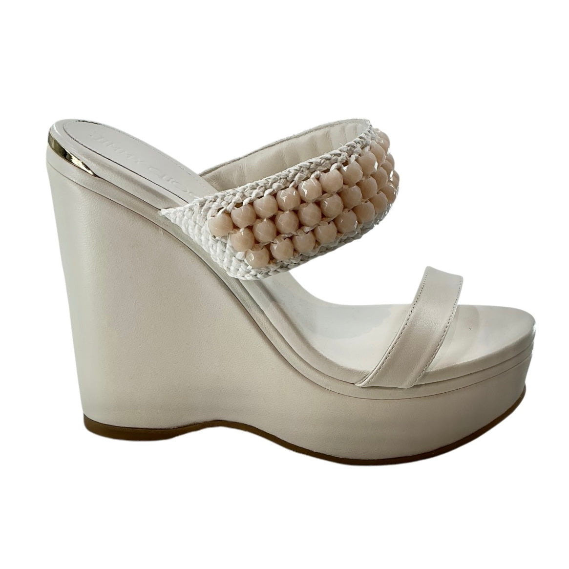 Jimmy Choo Amoure Wedge 130 Leather Sandals