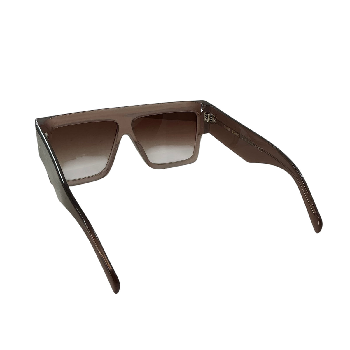 CELINE CL40092I Oversized Flat-Top Square Sunglasses – Transparent Brown Acetate