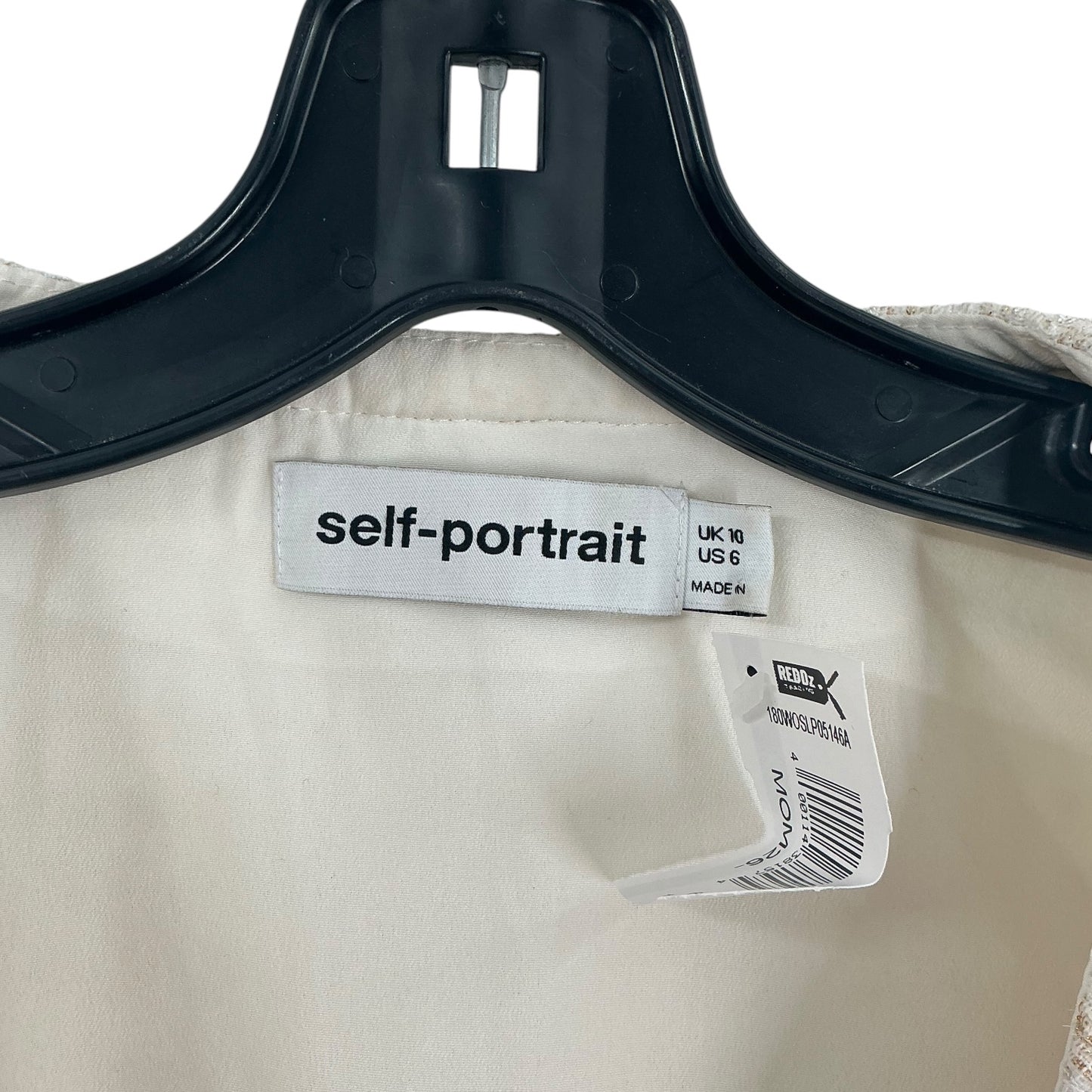 Self-Portrait Cream Embellished Boucle Tailored Jacket