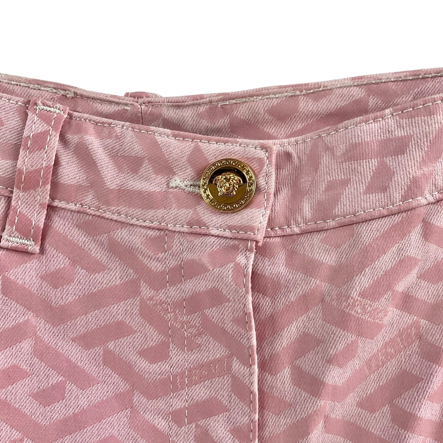 Versace La Greca Monogram Printed Jeans