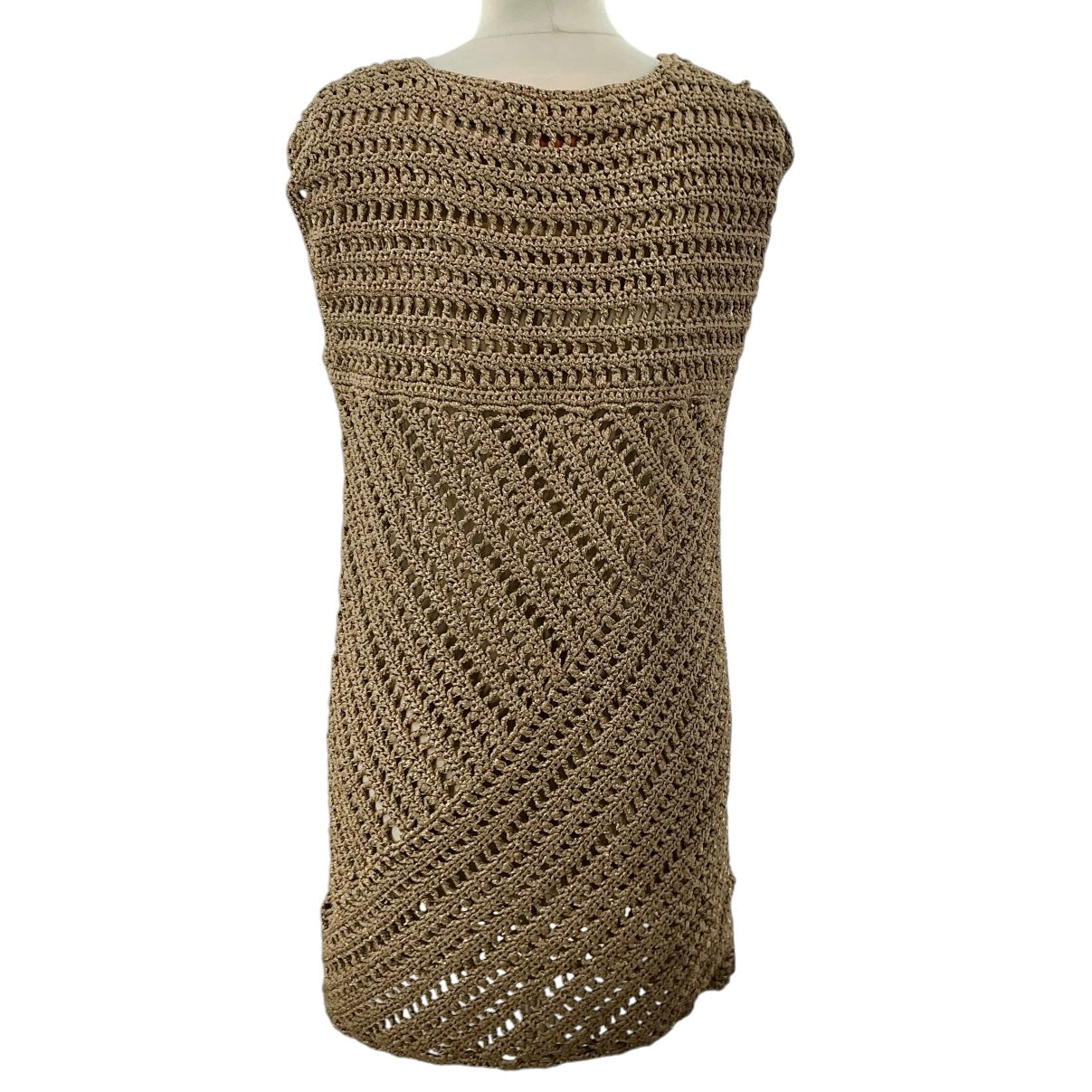 Tory Burch Zircon Metallic Crochet Sweater Dress