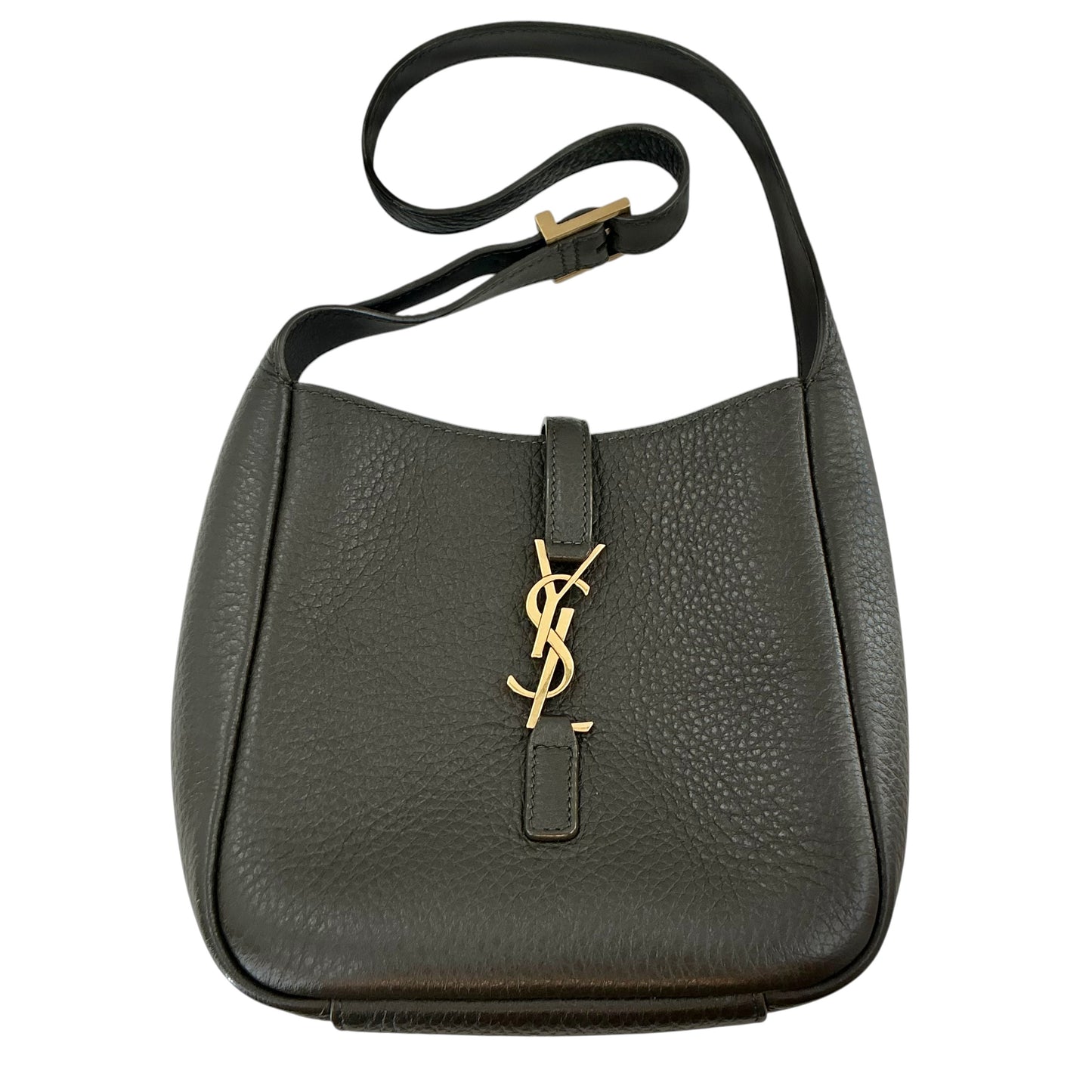Saint Laurent Le 5 à 7 Supple Baby Grained Leather Hobo Bag