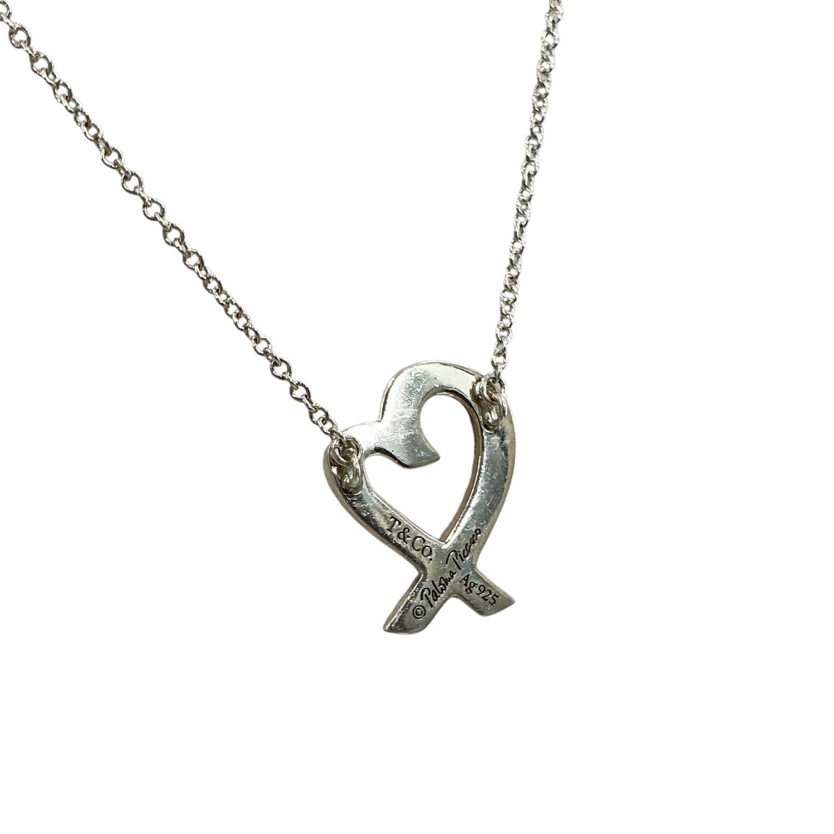 Tiffany & Co. Paloma Picasso Sterling Silver Loving Heart Pendant Necklace