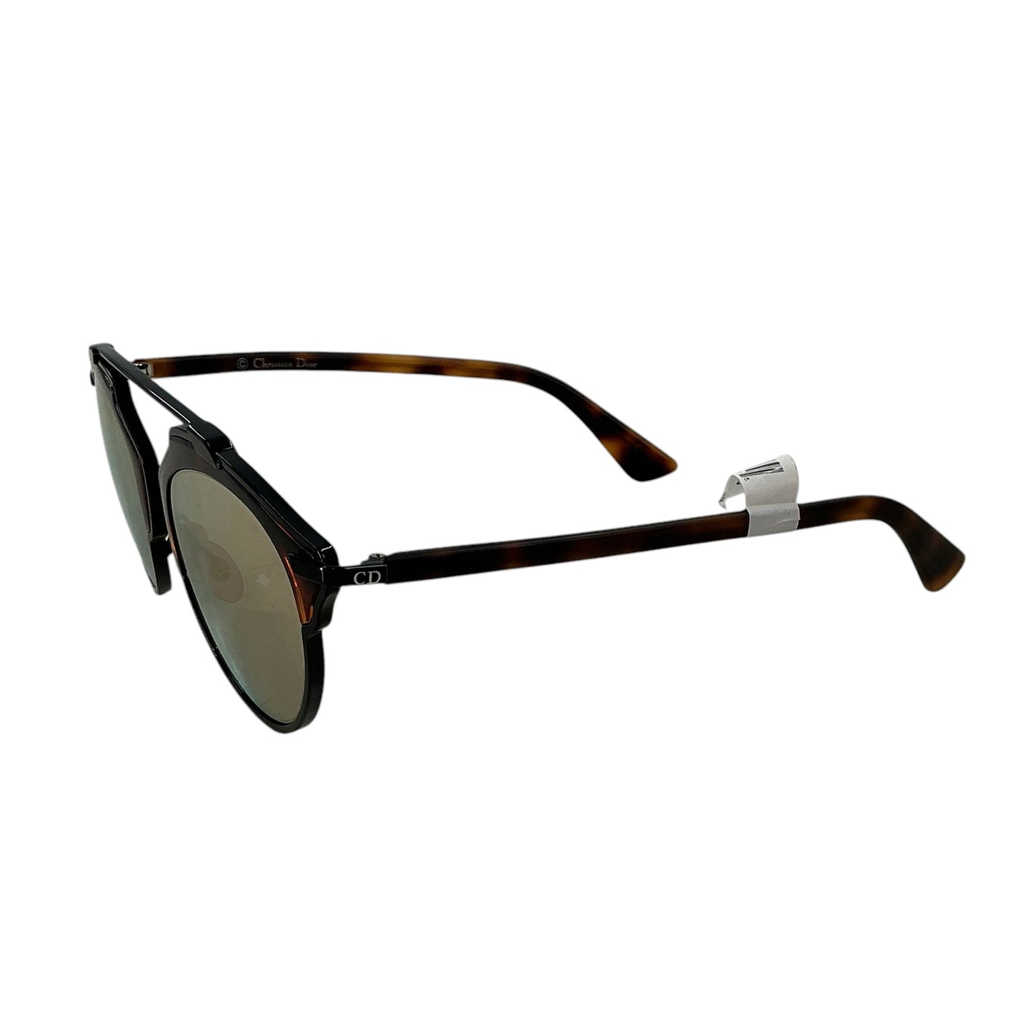 Christian Dior "So Real" Mirrored Tortoise Sunglasses