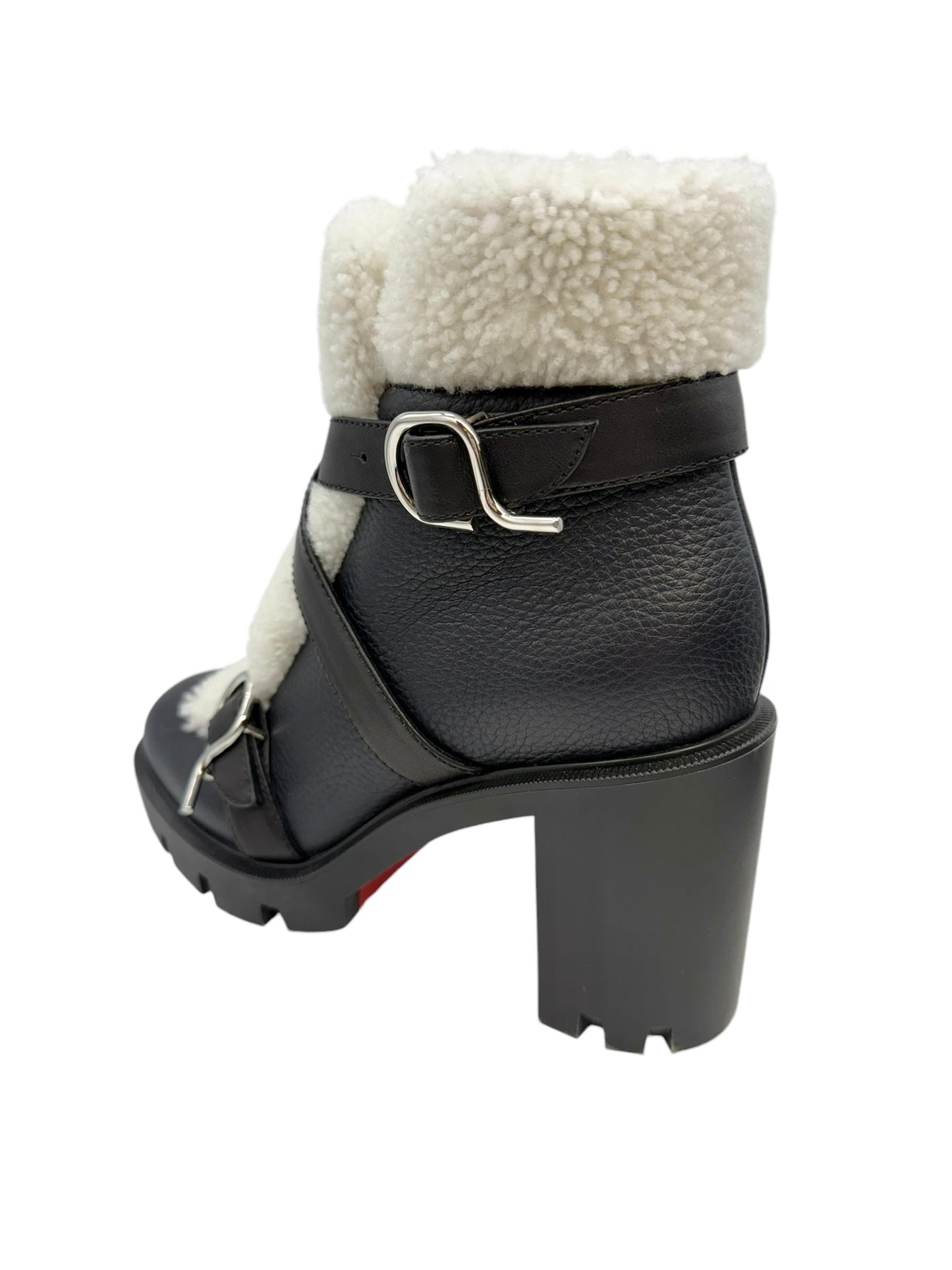 Christian Louboutin Shearling Pole Chic Booties