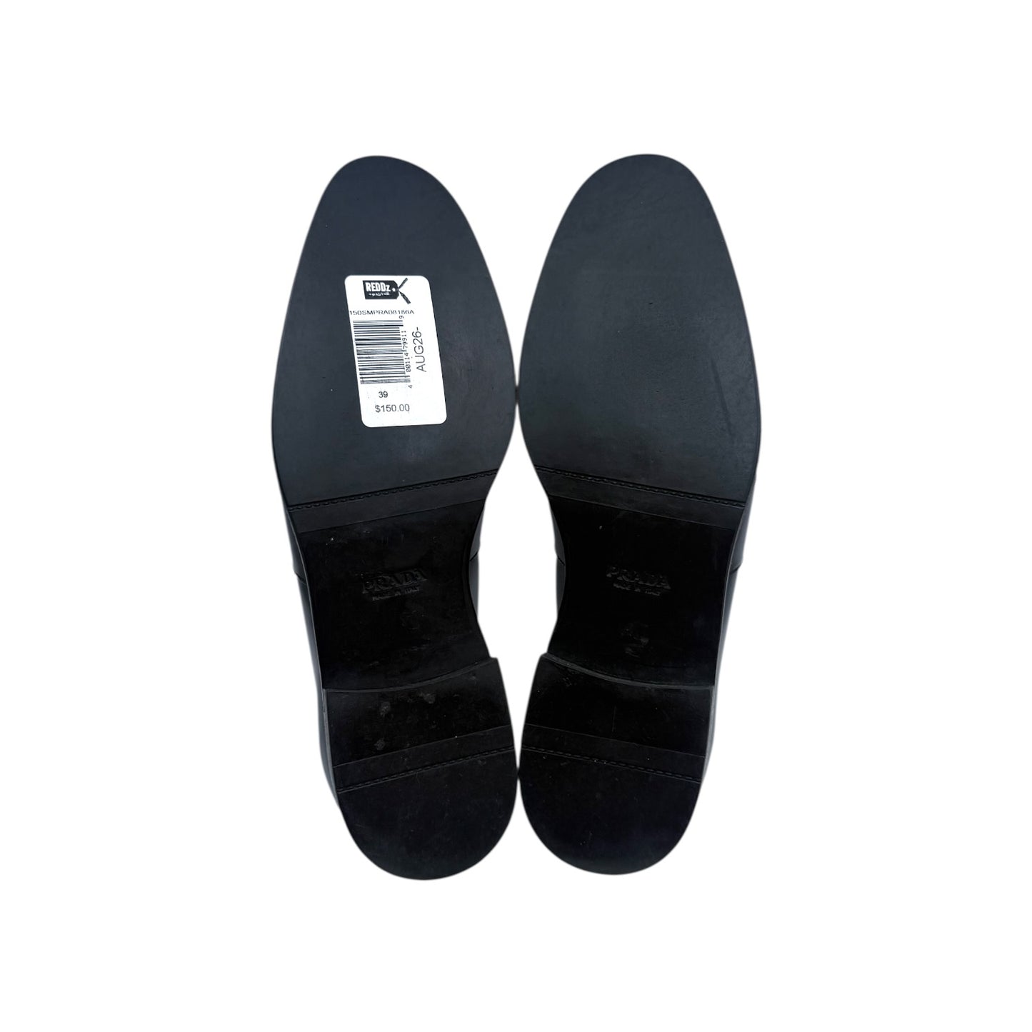 Prada Black Leather Dress Loafers