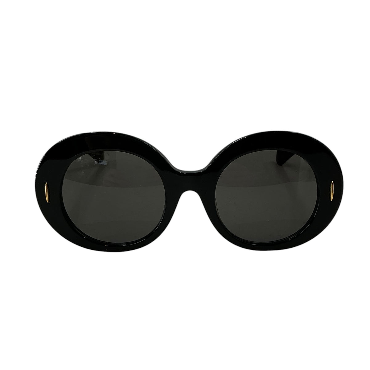 LOEWE Anagram Round Oversized Acetate Sunglasses in Black