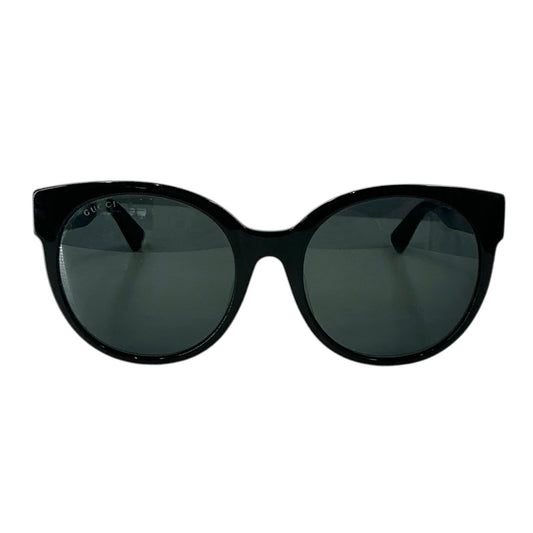 Gucci GG0035SN Black Acetate Round/Cat-Eye Women's Sunglasses