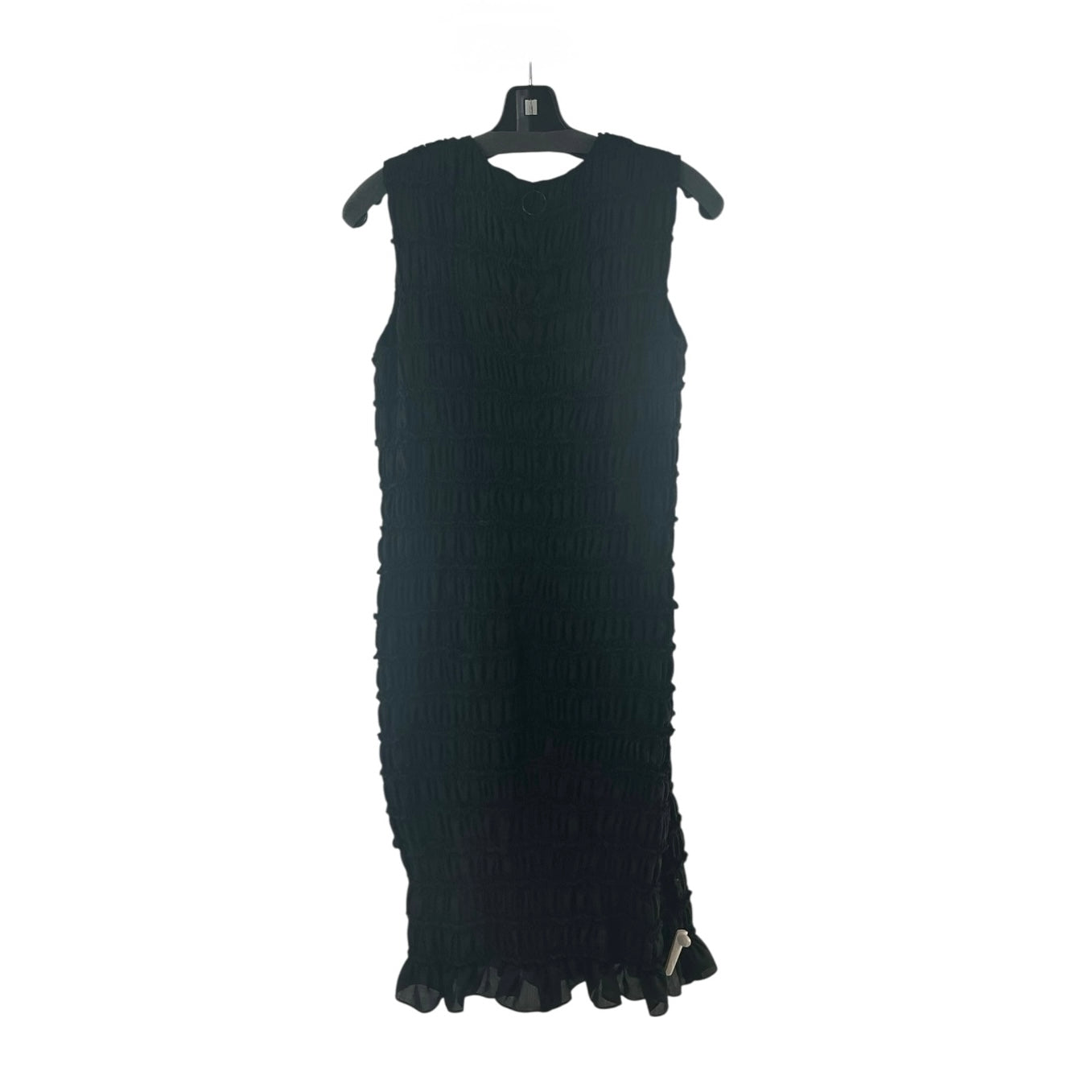 Akris Punto Black Frill Hem Smocked Dress