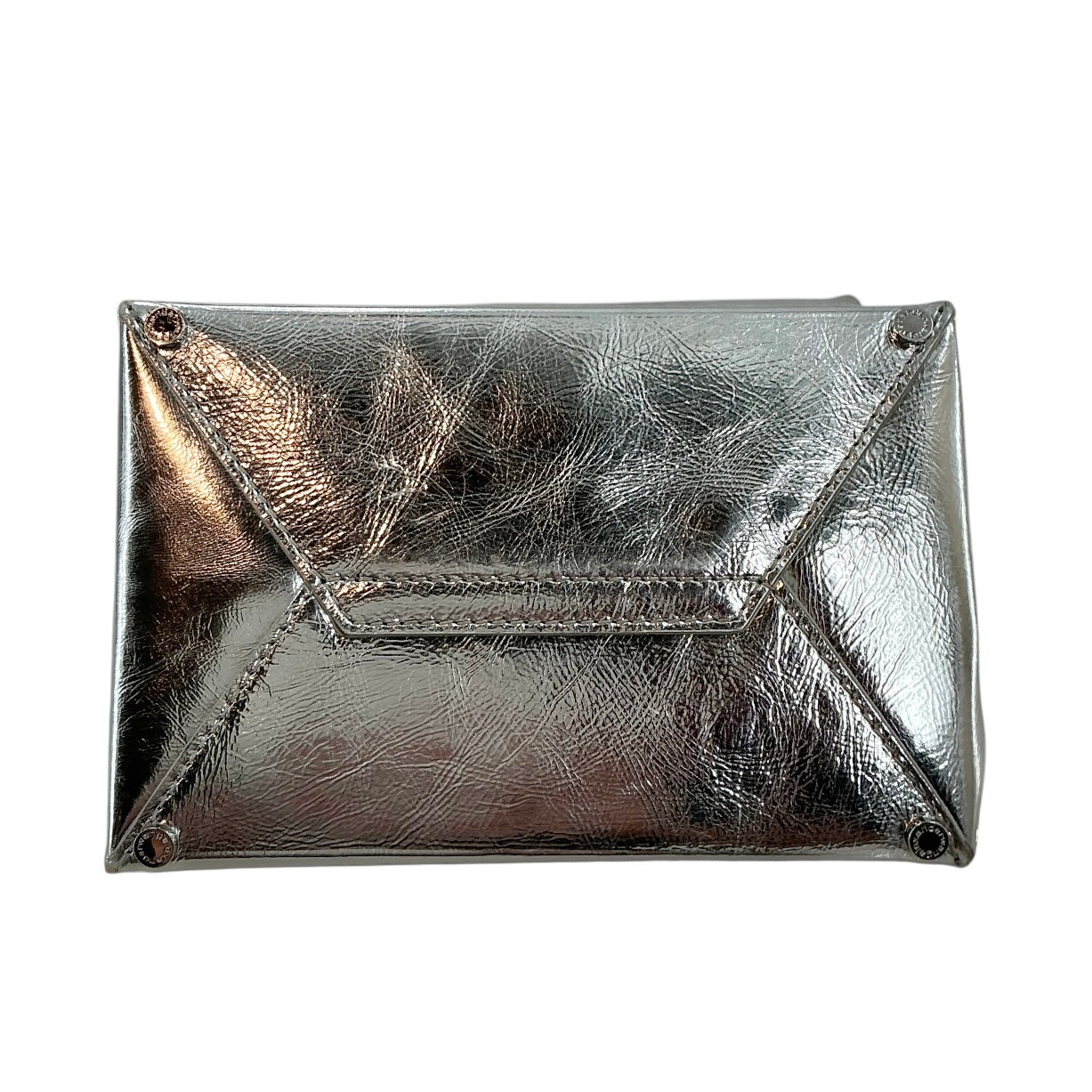 Alexander Wang Metallic Silver Lunch Bag Fold-Over Clutch Bag