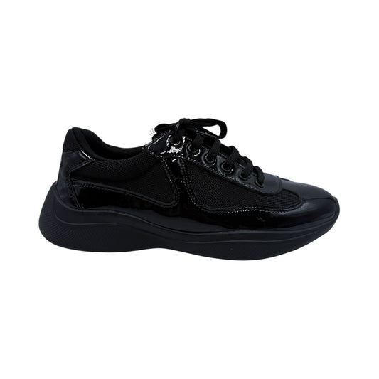 Prada Black Patent America's Cup Sneakers