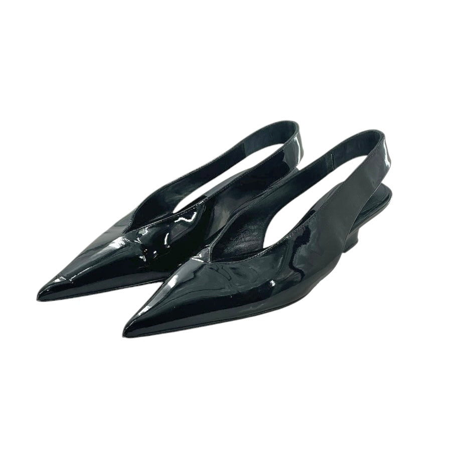 TOTEME Patent Leather Wedge Slingback Pumps