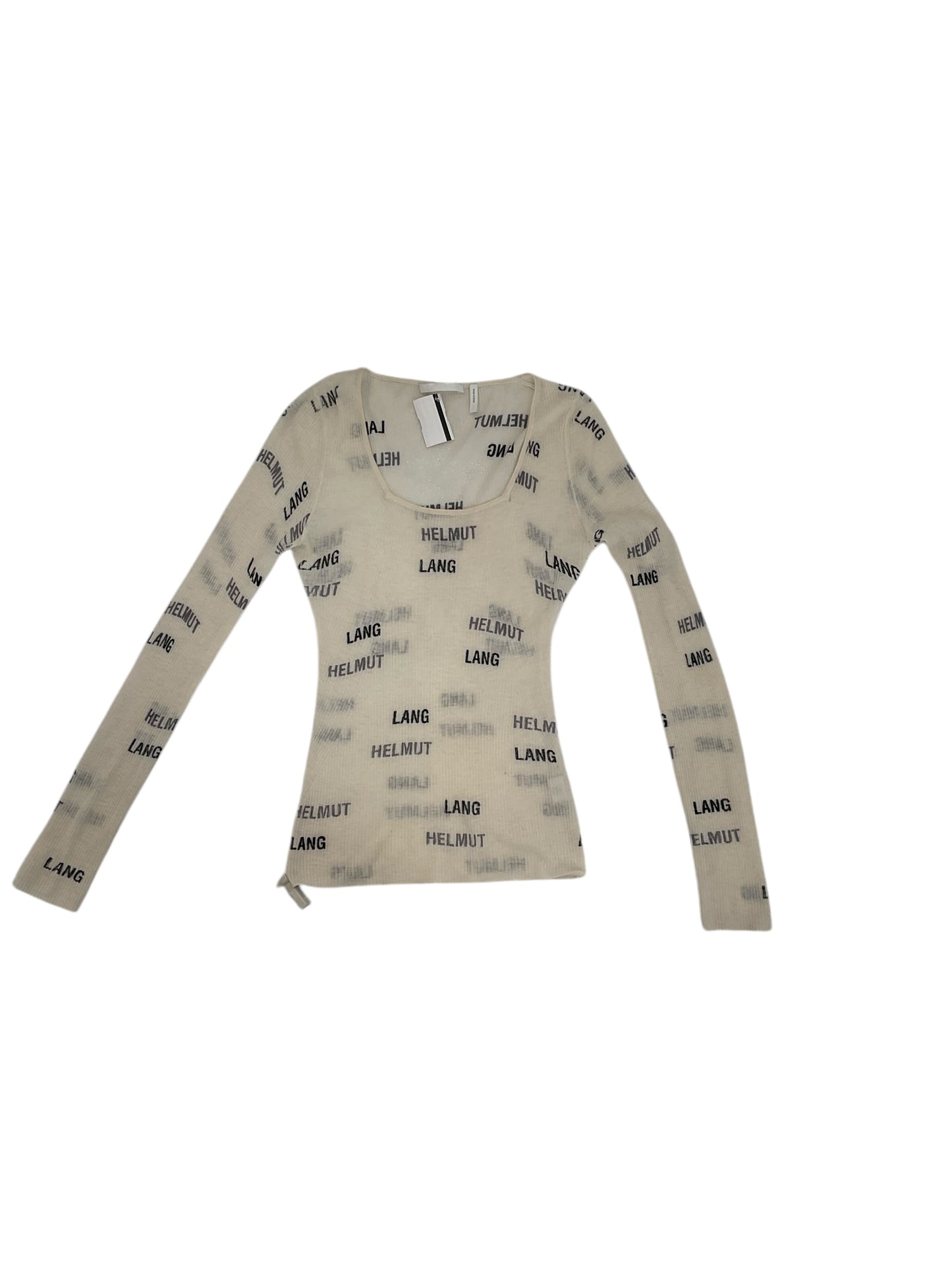 Helmut Lang Ribbed Wool Long Sleeve Womens Top