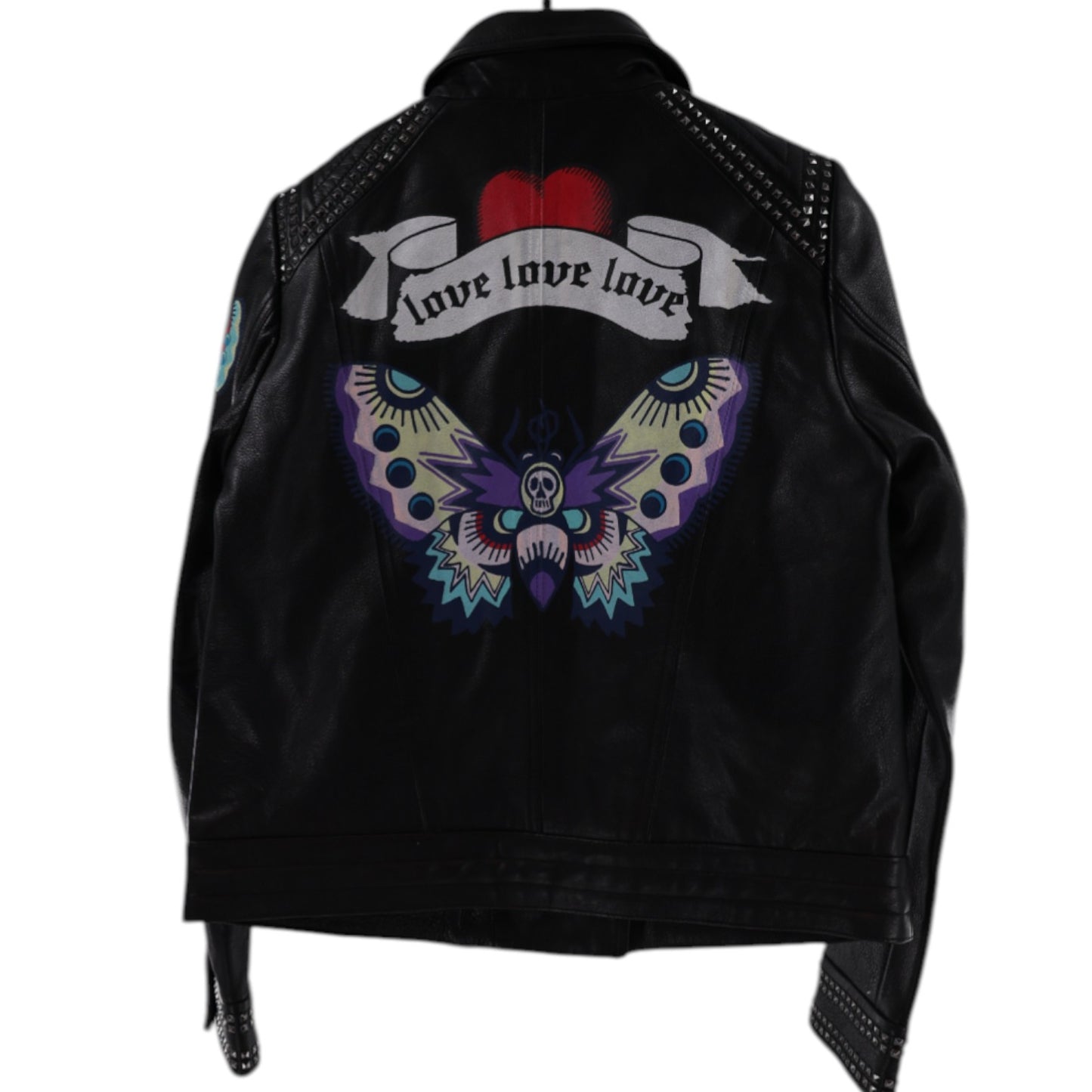 Zadig and Voltaire Studded and Painted Leather Jacket