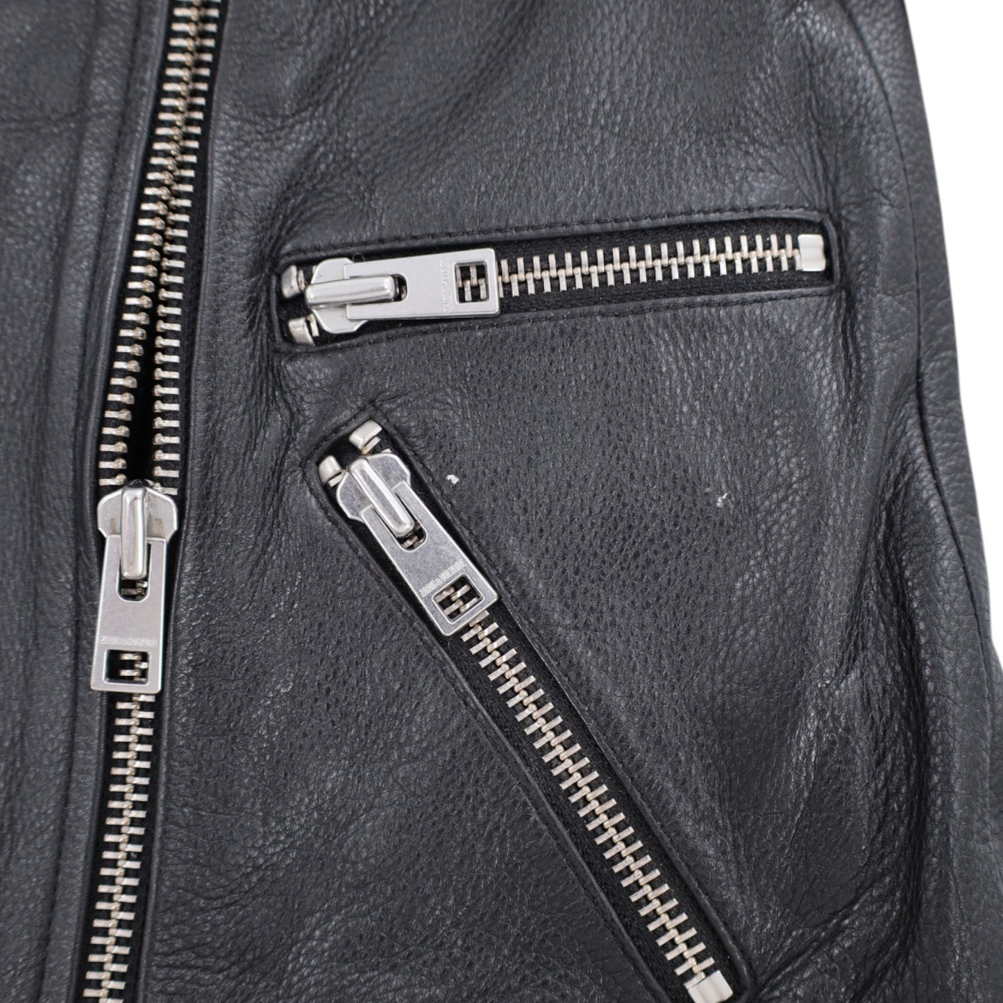 Zadig and Voltaire Studded and Painted Leather Jacket