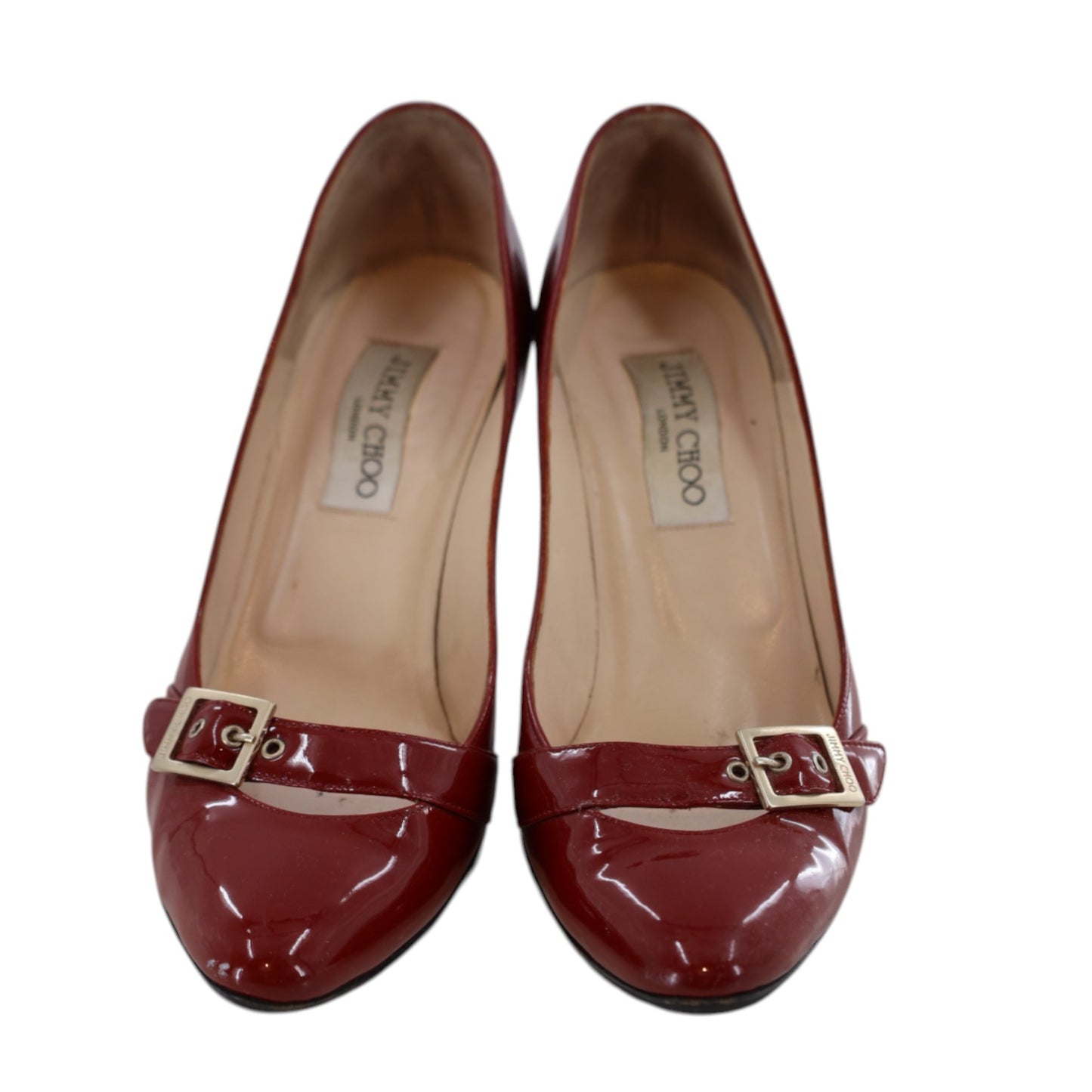 Jimmy Choo Women's Pavia Burgundy Patent Leather Pumps