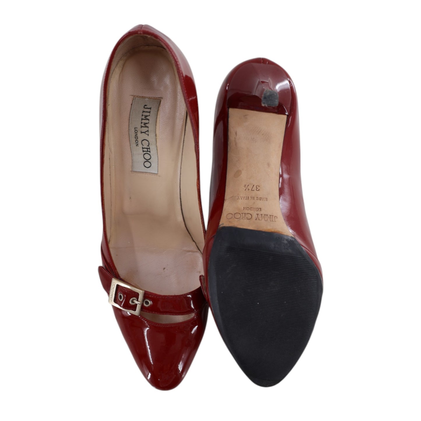 Jimmy Choo Women's Pavia Burgundy Patent Leather Pumps