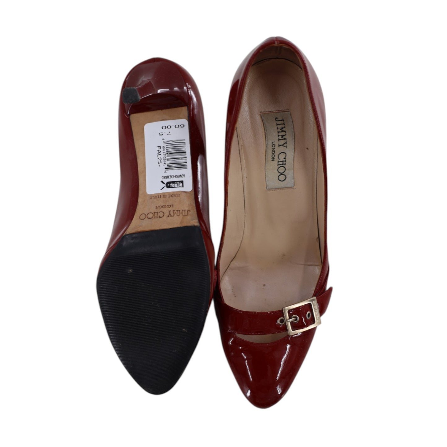 Jimmy Choo Women's Pavia Burgundy Patent Leather Pumps