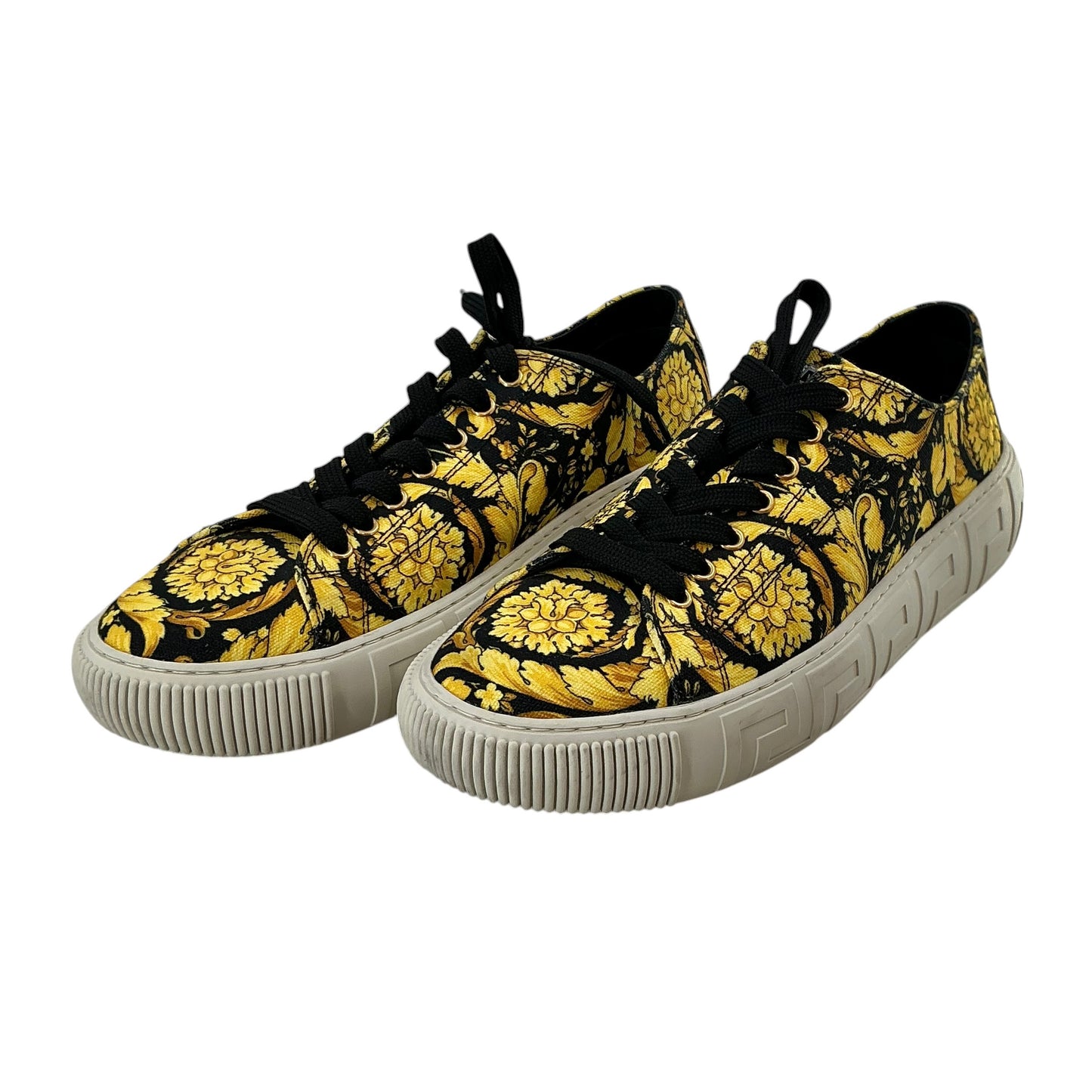Versace Greca Barocco Canvas Low-Top Sneakers