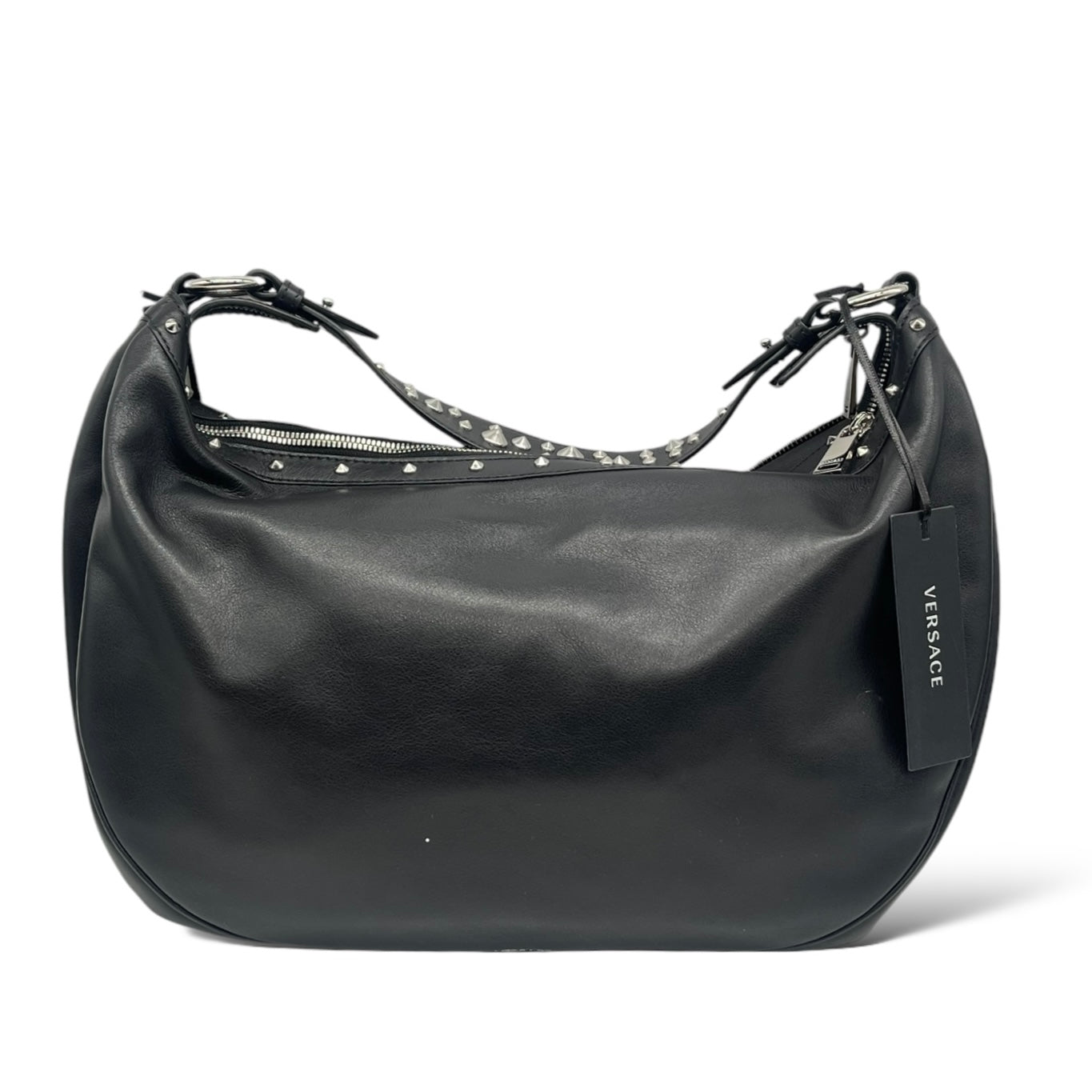 Versace Leather Hobo Shoulder Bag