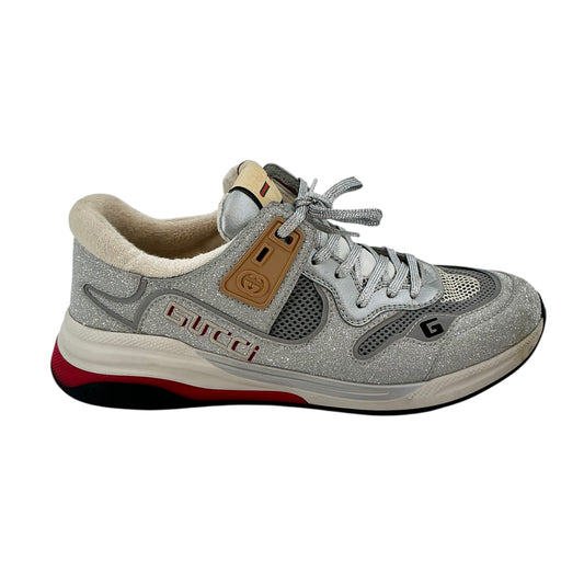 Gucci Ultrapace Glitter Sneakers Metallic Silver