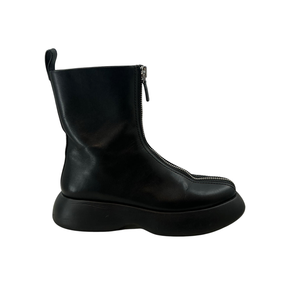 3.1 Phillip Lim Black Leather Mercer Zip Combat Boots
