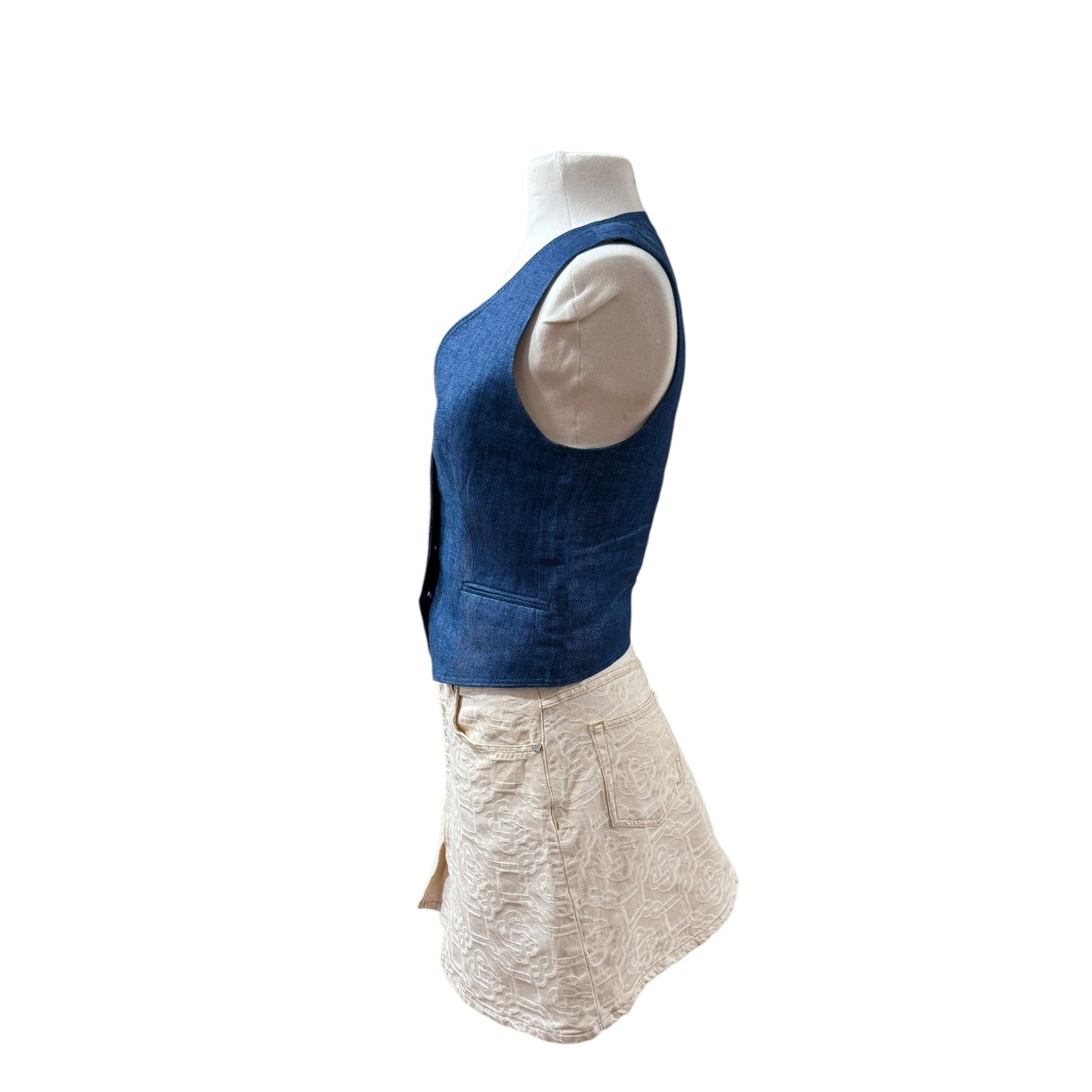 Casablanca Ecru Emboss Skirt