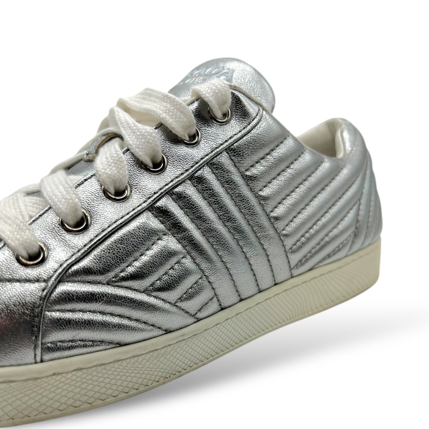 Prada Skateboard Women's Low-Top Chrome Shoes