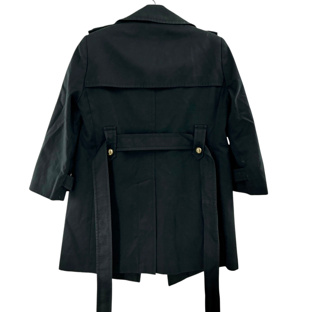 Yves Saint Laurent Black Rive Gauche Double-Breasted Trench Coat