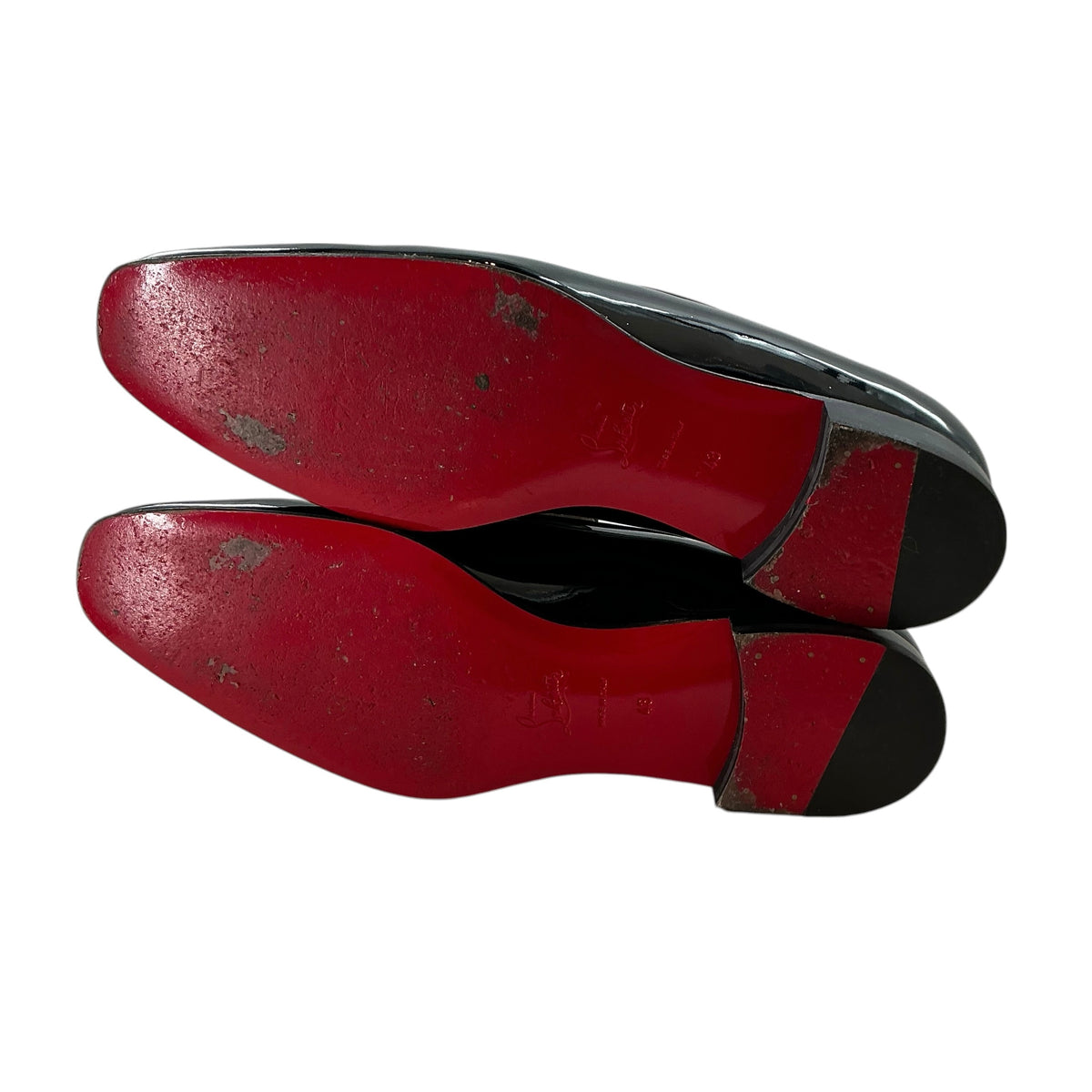 Christian Louboutin Black Patent Leather Dandelion Loafers