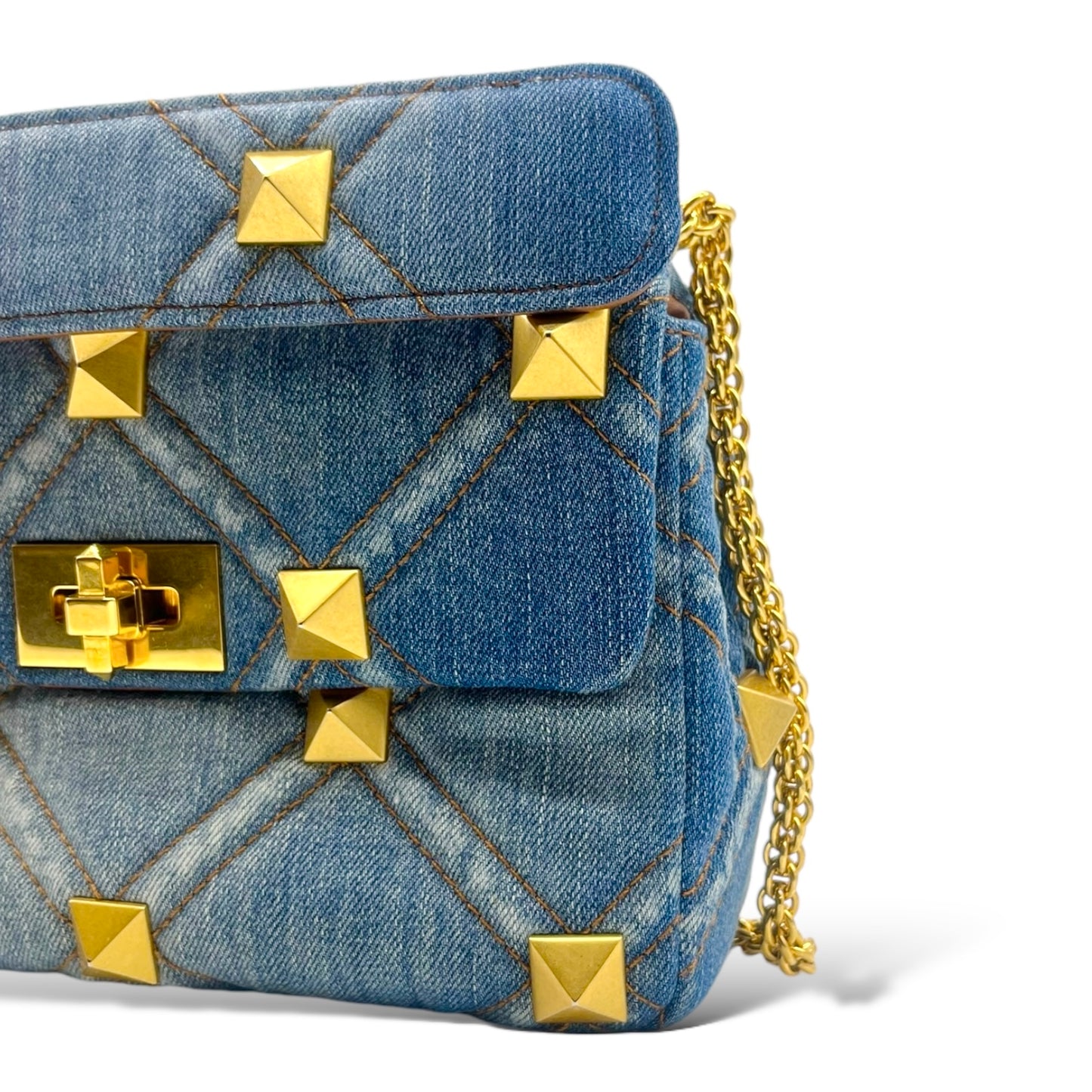 Valentino Garavani Medium Roman Denim Shoulder Bag