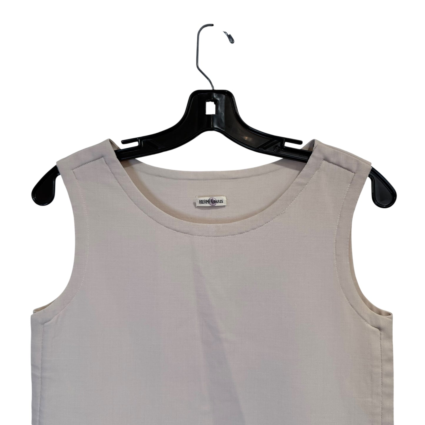 Hermes Ecru Linen Tank