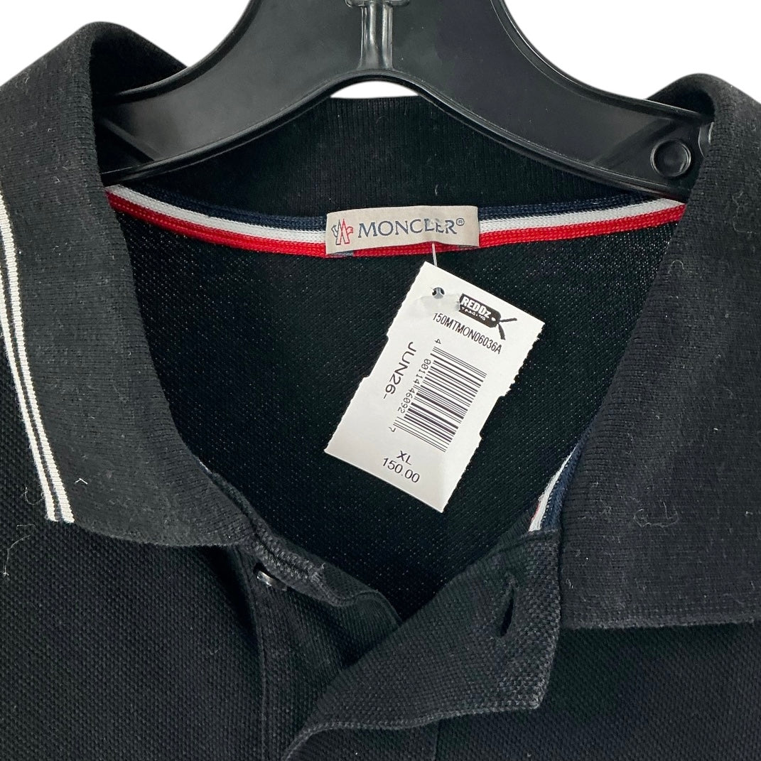 Moncler Logo Patch Cotton Piqué Polo Shirt