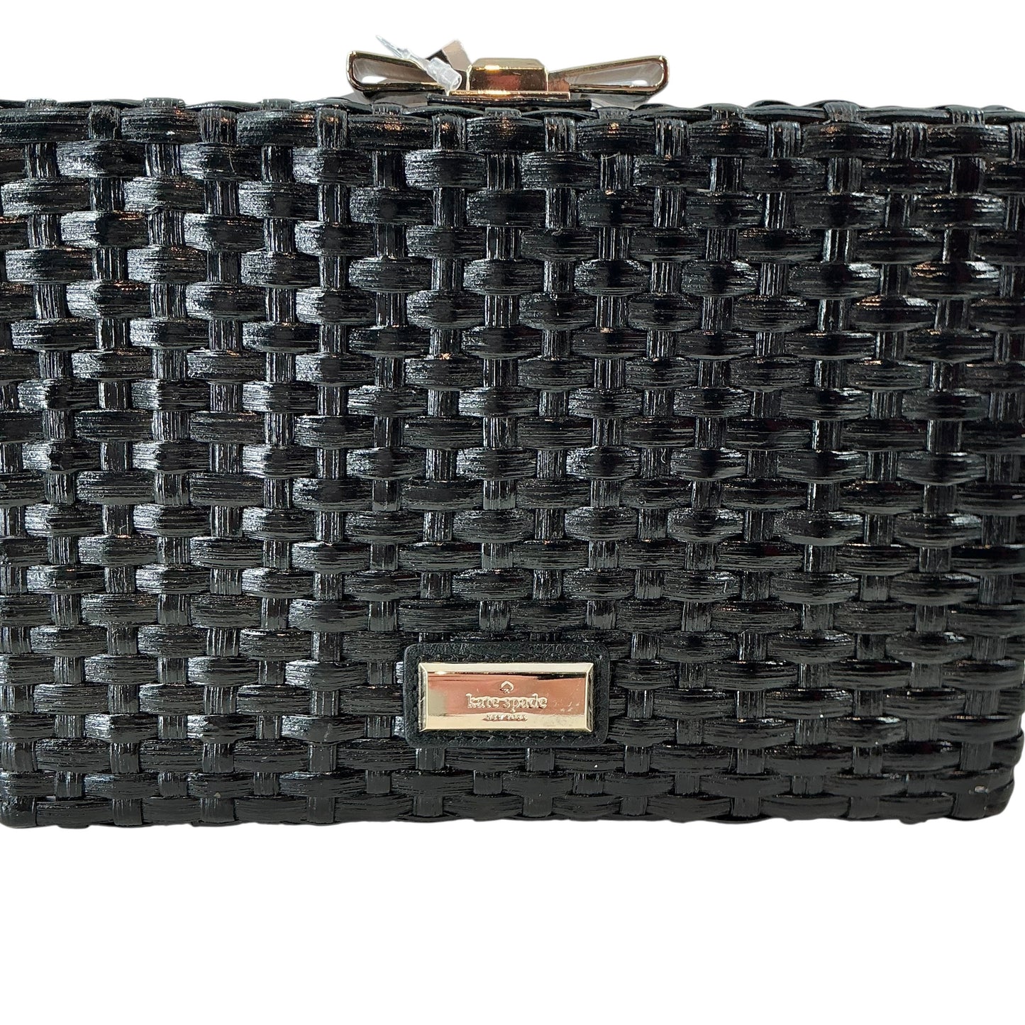 Kate Spade New York Woven Bow-Top Evening Clutch Bag