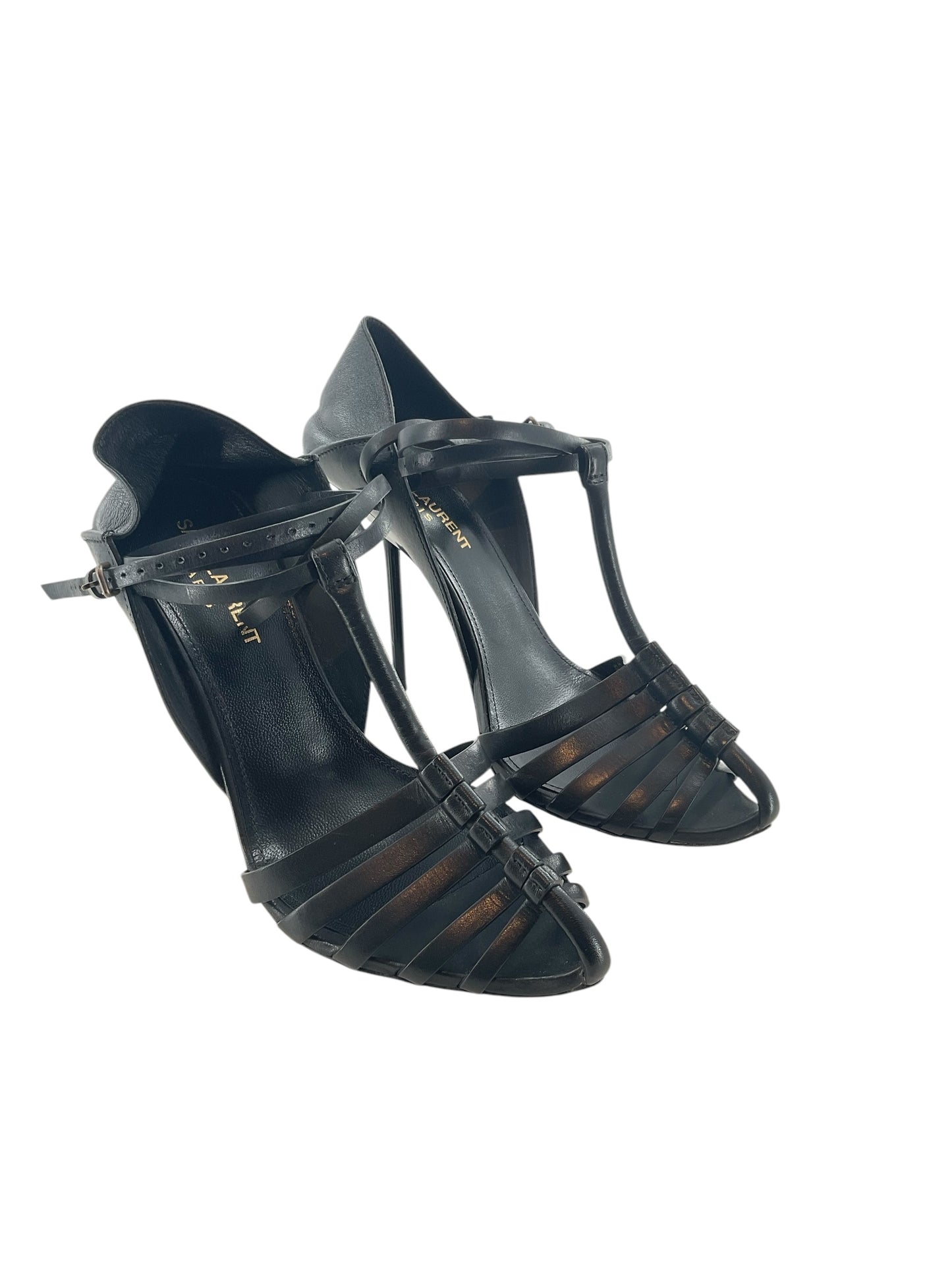 YSL Ines Collapsible Heel T-Strap Sandals