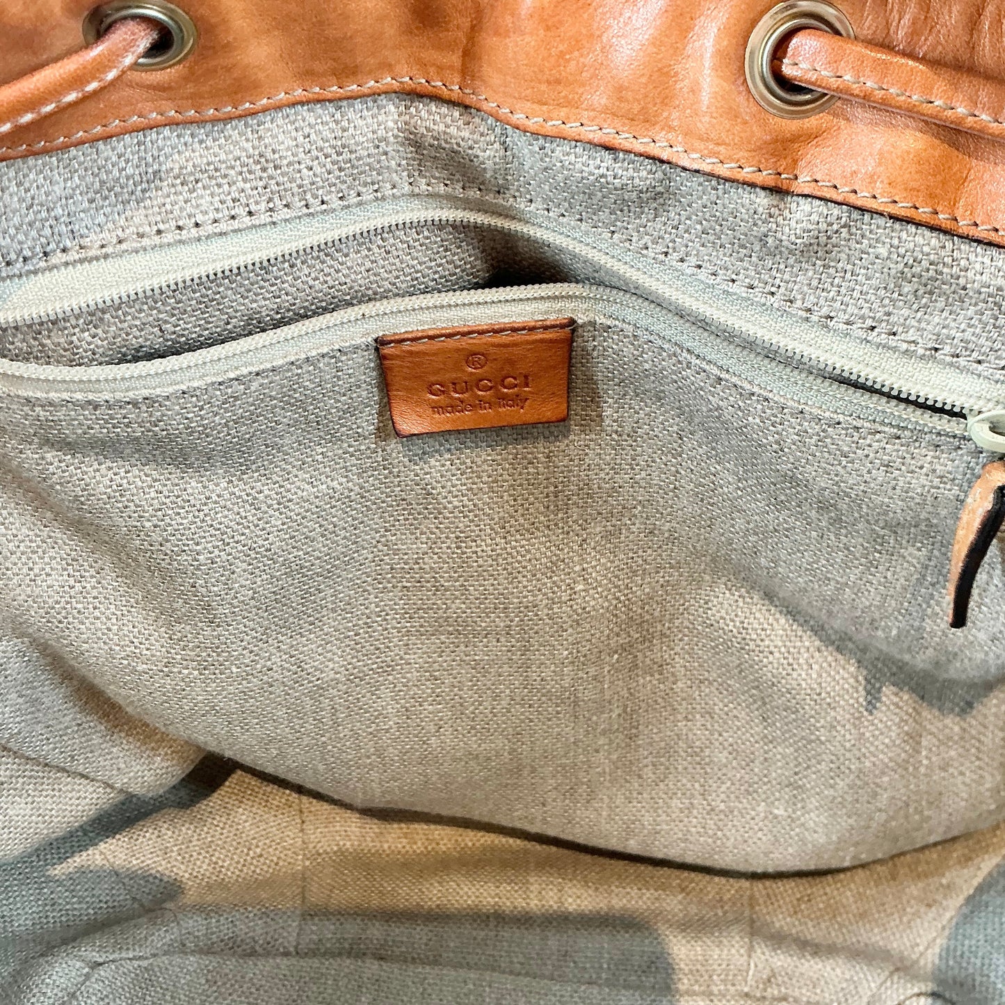 Gucci Limited Edition Tan Leather Tattoo Heart Tribeca Messenger Bag