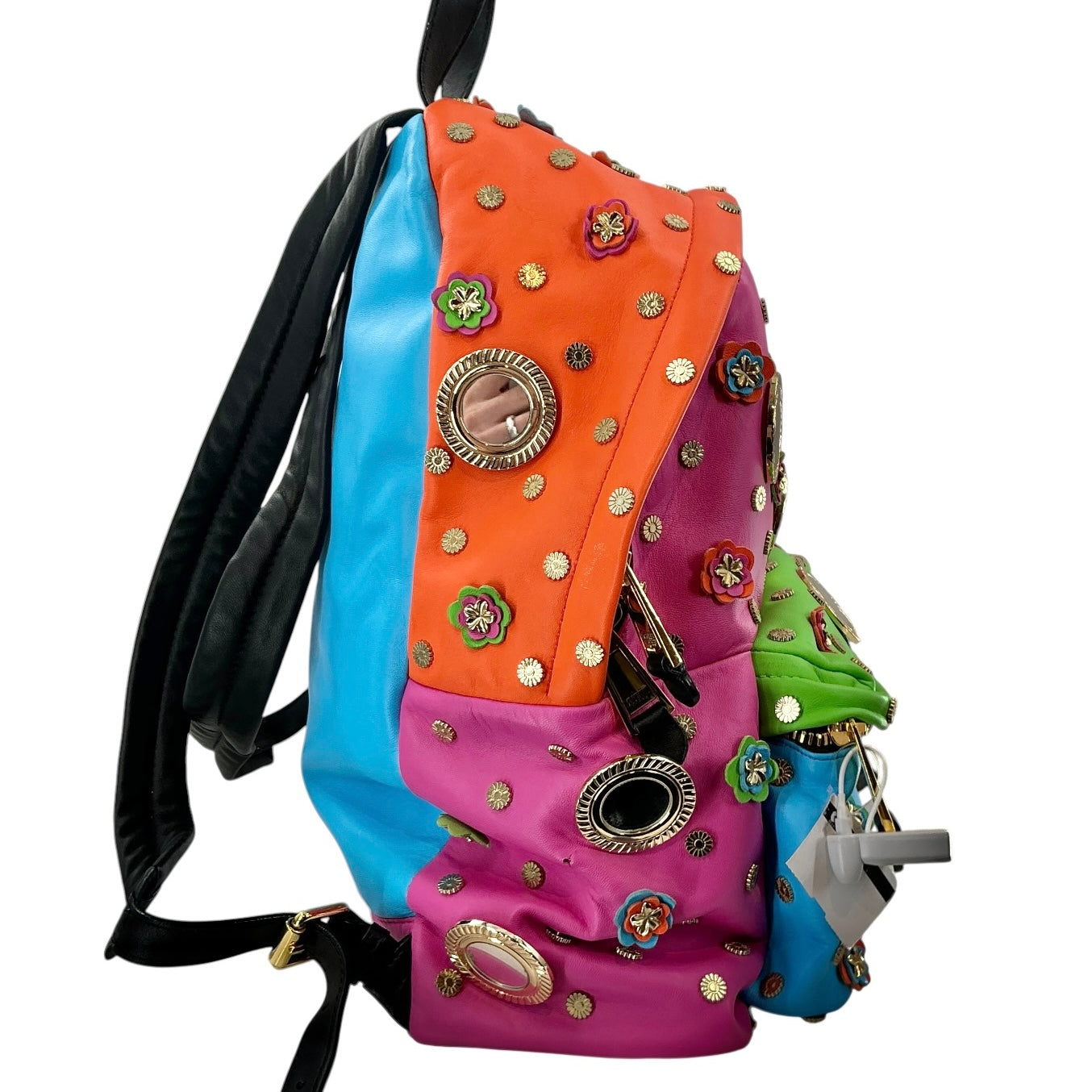 Moschino Couture "Hippie Chic" Embellished Leather Backpack