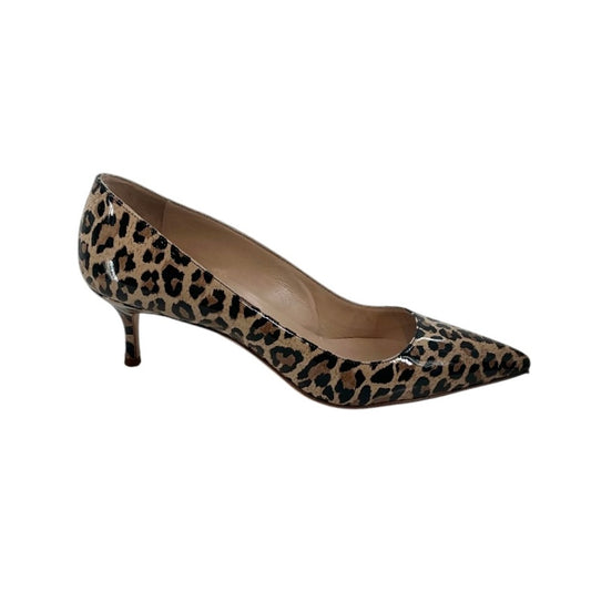Manolo Blahnik Leopard Print Kitten Heel Pumps