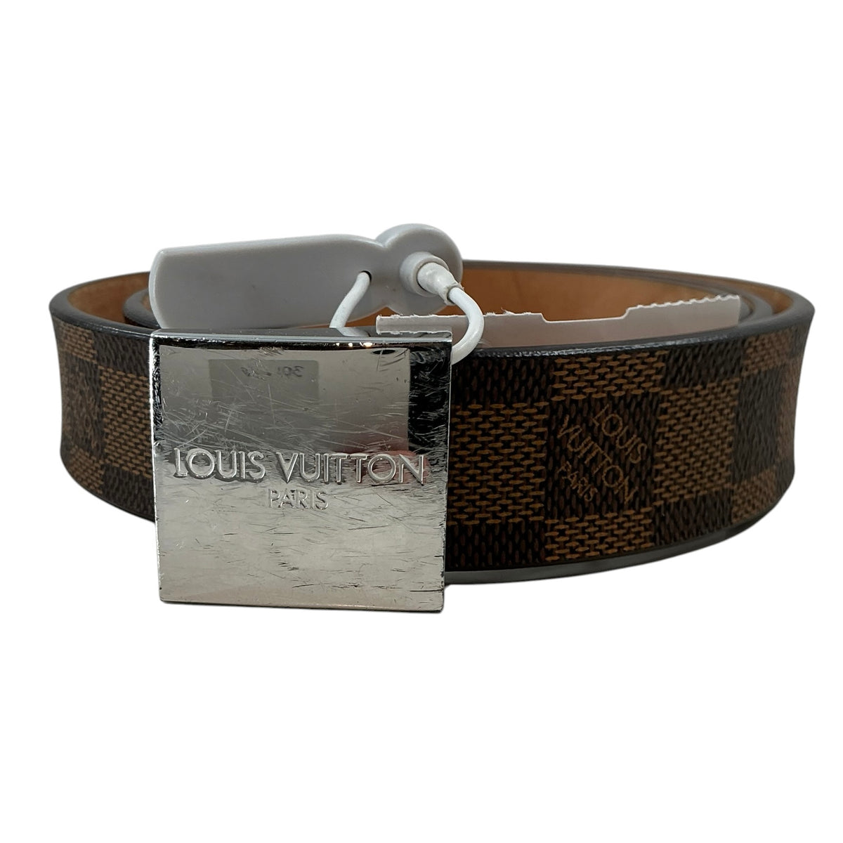 Louis Vuitton Damier Ebene Inventeur Belt - Silver Buckle