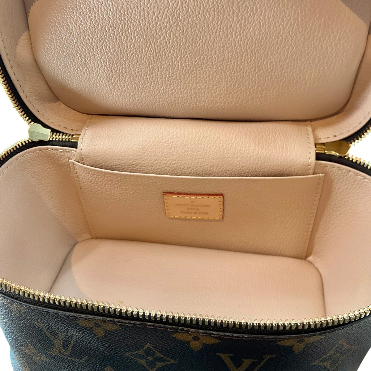 Louis Vuitton Monogram Nice Nano Vanity Case / Toiletry Pouch with Silk Bandeau Accent