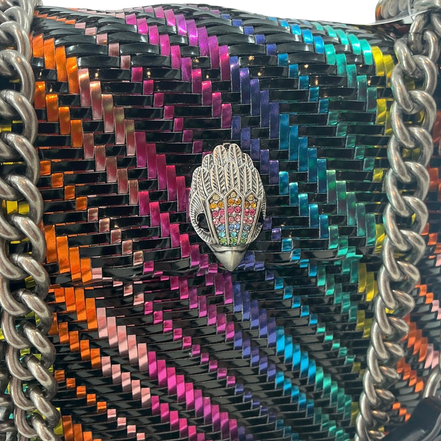 Kurt Geiger London Rainbow Woven Kensington Shoulder Bag