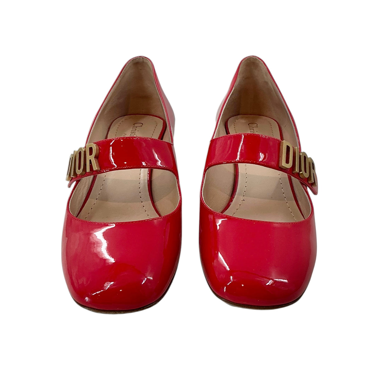 Christian Dior Runway Baby-D Red Patent Leather Mary Jane Pumps