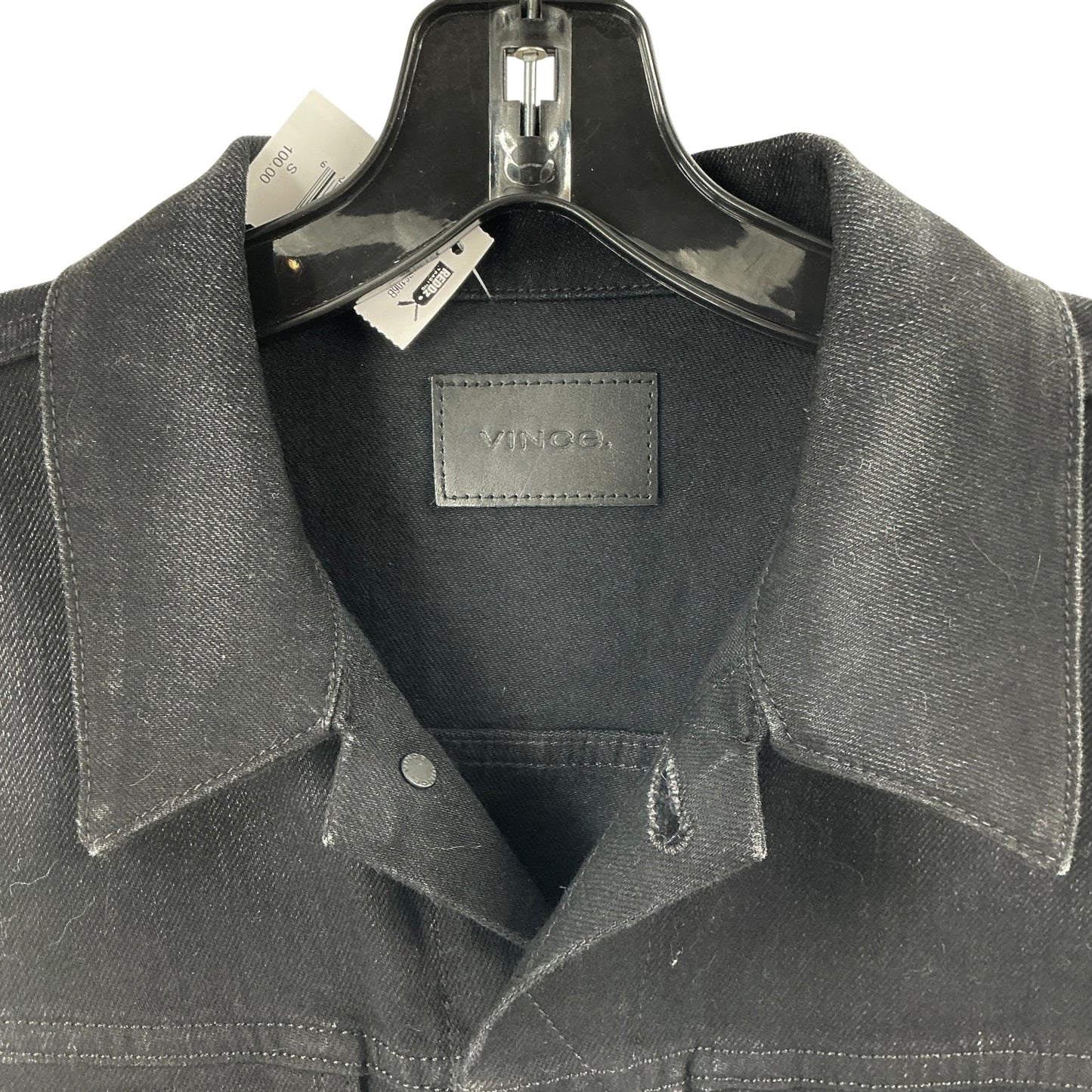 Vince Black Denim Trucker Jacket