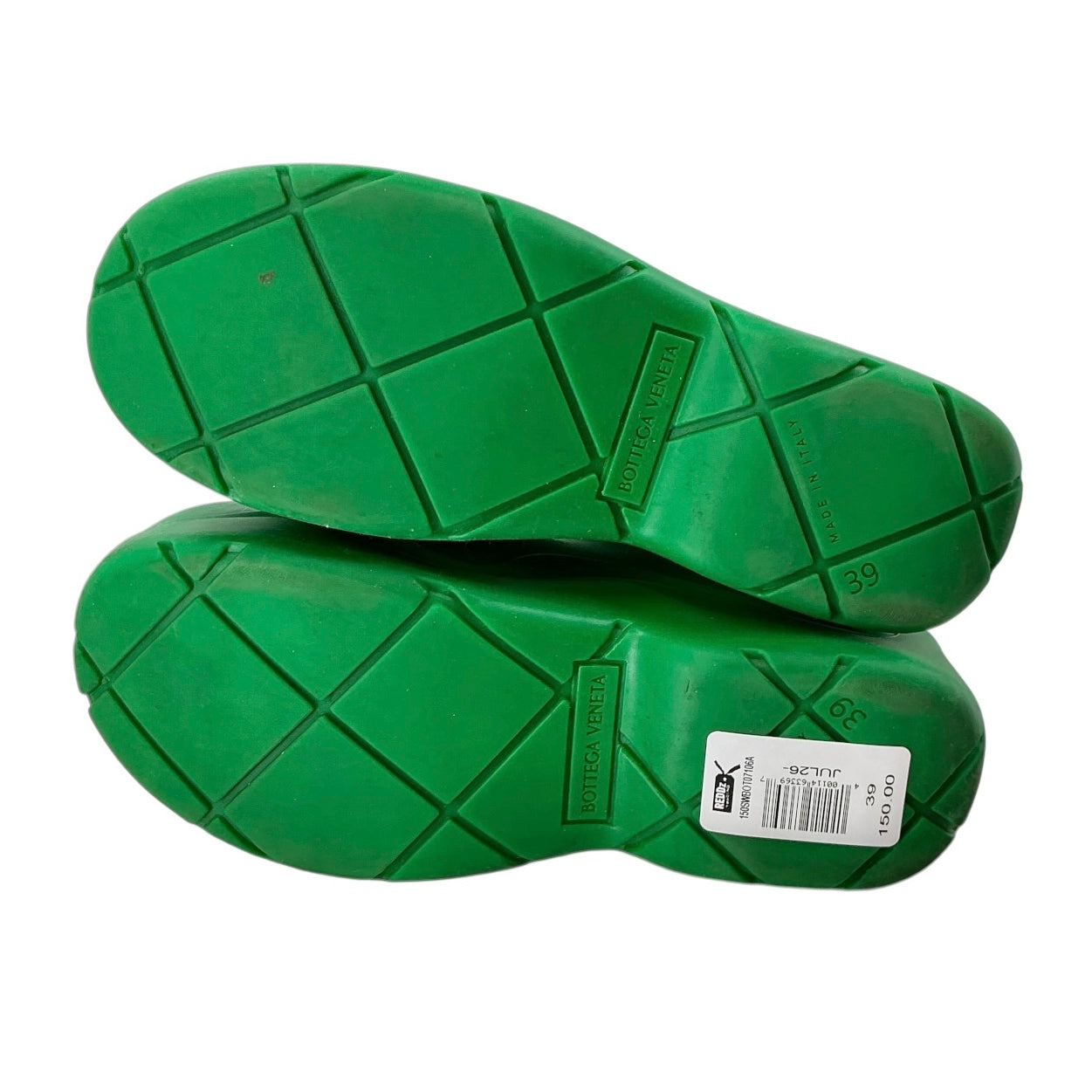 Bottega Veneta Green Rubber Puddle Ankle Boots
