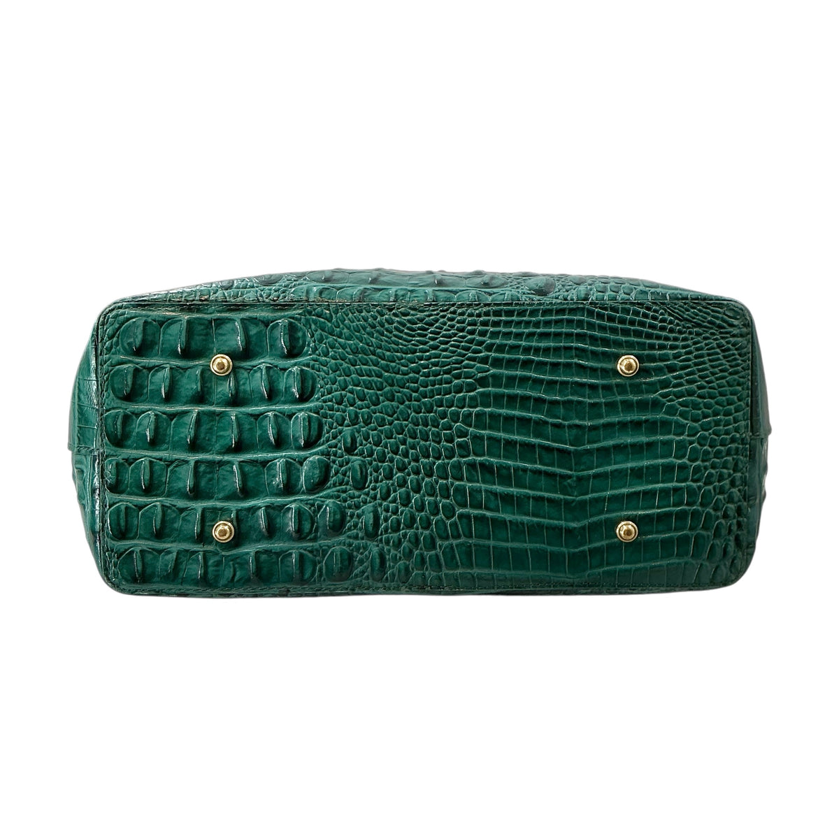 Brahmin Melbourne Leather Tote Bag – Emerald Green Croc Embossed Shoulder