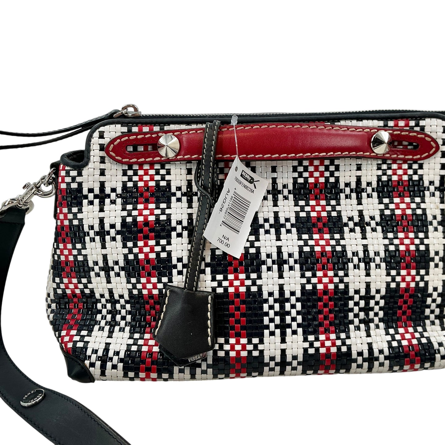Fendi "By The Way" Small Multi-Color Woven Plaid Convertible Satchel/Crossbody