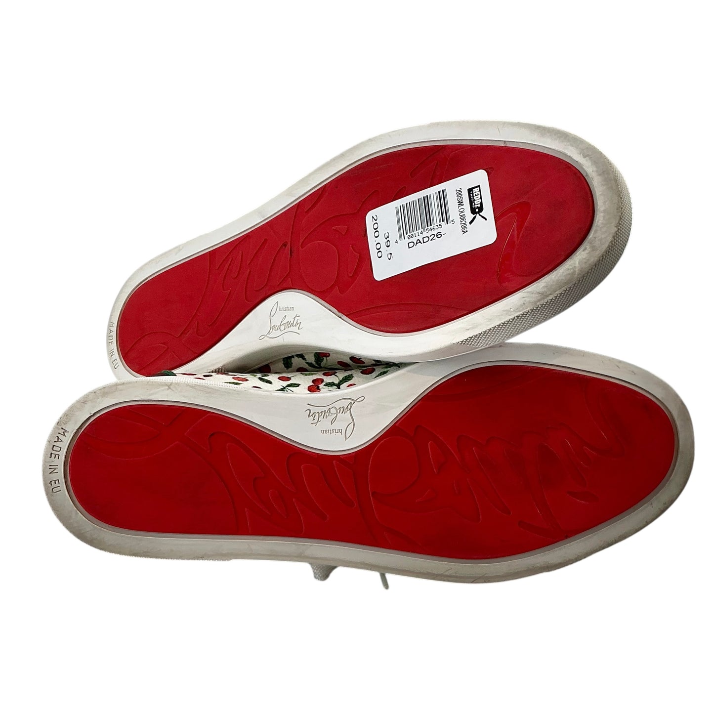 Christian Louboutin Seava Cherry Print Low-Top Sneakers