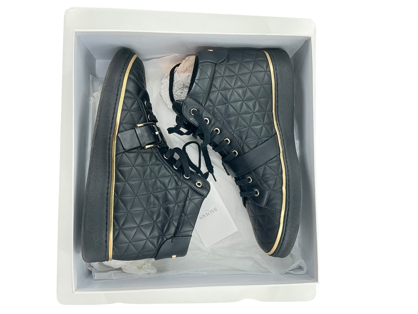 Balmain Quilted High-Top Sneaker sz 45