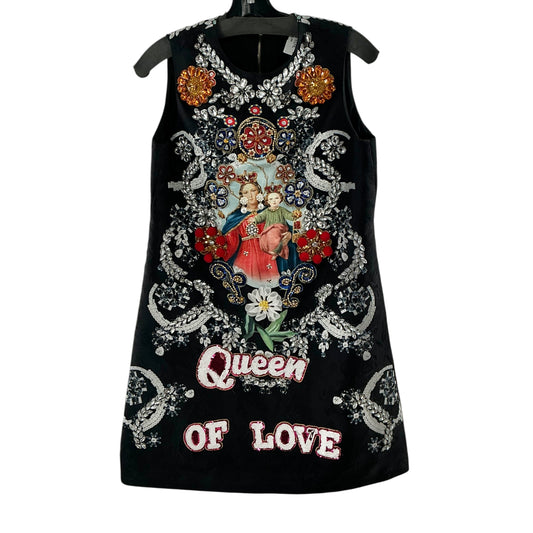 "Queen of Love" Madonna & Child Embellished Mini Dress